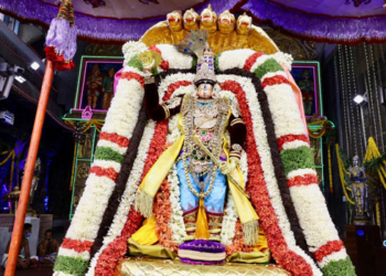 చిన్నశేషుడిపై గీతా కృష్ణుడిగా మ‌ల‌య‌ప్ప