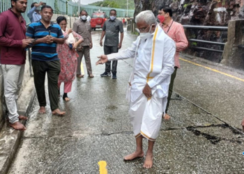 tirumala news మొద‌టి ఘాట్ రోడ్డులో టిటిడి ఛైర్మ‌న్ త‌నిఖీలు