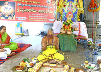 srikalahasti news ముక్కంటి ఆలయంలో ముగిసిన లక్ష బిల్వార్చన