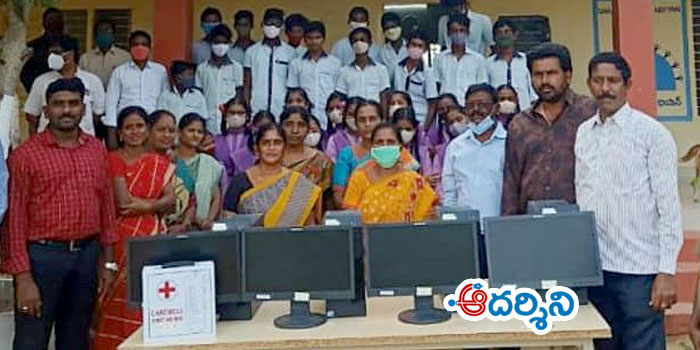 satyavedu news శ్రీసిటీ- క్రియా యూనివర్సిటీచే కంప్యూటర్ల వితరణ