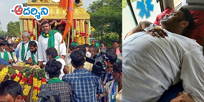 మహా పాదయాత్రలో సొమ్మసిల్లిన బొజ్జల 
