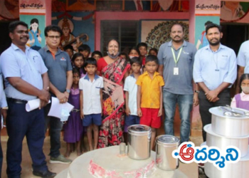 satyavedu news శ్రీసిటీ చే ప్రభుత్వ పాఠశాలలకు వంట పాత్రలు 