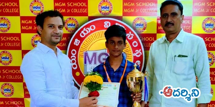 రాష్ట్ర స్థాయి టెన్నిస్ లో ఎంజీఎం విద్యార్థి ప్రతిభ