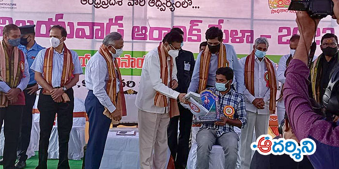 srikalahasti news ప్రకృతి వ్యవసాయ రైతు శ్యాం సుందర్ నాయుడుకు సన్మానం