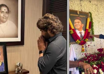 పునీత్ రాజ్ కుమార్ కుటుంబానికి అల్లు అర్జున్ పరామర్శ