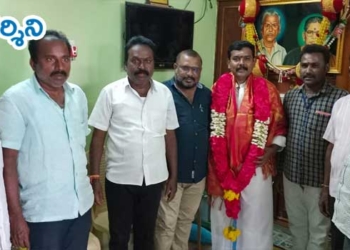 ముక్కంటి ఆలయ ధర్మకర్తల మండలి అధ్యక్షునికి సన్మానం