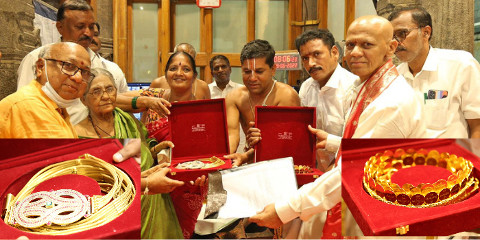 శ్రీవారికి స్వర్ణ యజ్ఞోపవీతం, కాసుల హారం