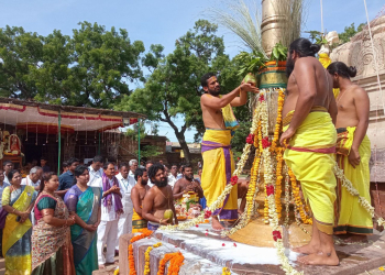 ధ్వజారోహణంతో వైభవంగా ప్రారంభమైన శ్రీ సౌమ్యనాథస్వామి బ్రహ్మోత్సవాలు
